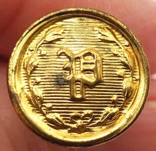 Vintage Police Uniform Button Wire Back