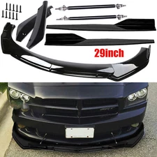 For Dodge Charger Front Bumper Lip Splitter Spoiler Body Kit Side Skirt