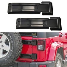 Black Tailgate Hinge Trim Covers Fit 2007-2018 Jeep Wrangler Jk Unlimited Parts