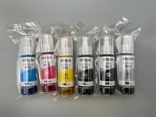 Genuine Epson 552 Ink Bottles for ET-8500 / ET-8550 OEM Black And Color Open Box