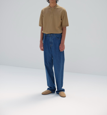 トップス AURALEE PIMA COTTON HEAVY PIQUE POLO 3 Buy Auralee Pima Cotton Heavy Pique Polo Shirt for Mens Online