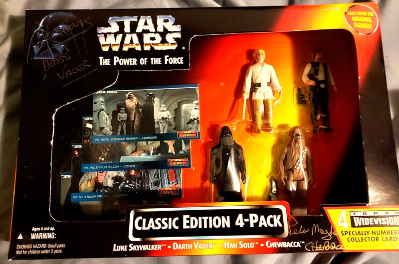 Star Wars David Prowse, Peter Mayhew Autographs On  95  Classic Edtion 4 Pack