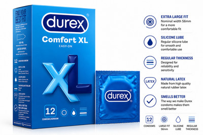 Durex Comfort XL Kondome - 12er Pack - 56mm Easy-On NEU OVP
