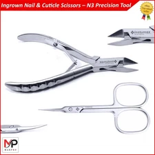 Ingrown Toenail Nipper Cuticle Scissors Set Podiatry Manicure Pedicure Tool Kit