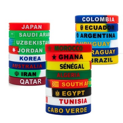 World Cup 2026 Wristband Football Fan Silicone Wristband National
