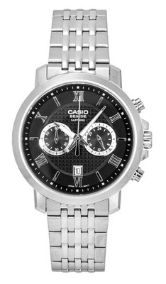 Casio Beside Quarz-Chronograph Schwarz Zifferblatt BMS-500D-1A 50M Herrenuhr
