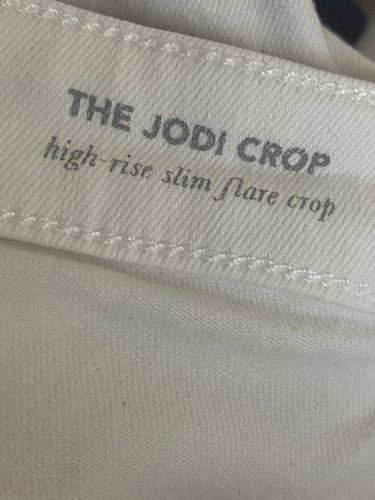 ag adriano goldschmied White The Jodi Crop Jeans High Rise Slim Flare Waist 32 - Bild 4 von 4