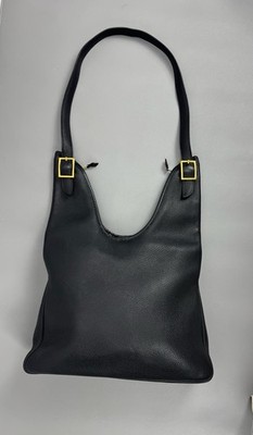 Hermès Massai Bag Black Leather Vintage