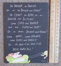 BOYNTON DASH AWAY ALL Vtg AGC Christmas Greeting Card New Humor Funny MG101