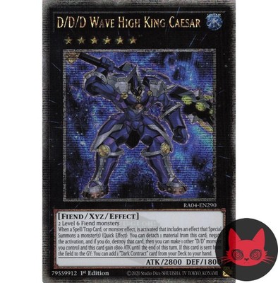 Yugioh D/D/D Wellenhochkönig Caesar RA04-DE290 QC Secret Rare 1. Auflage NM