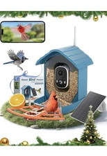 Smart Bird Feeder with Camera Solar Powered & AI Bi Rd Identification, 2.4Ghz Wi