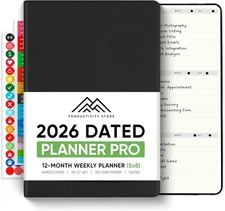 Dated, 2026 Planner, 5.8” x 8.3” - The #1 Productivity Planner to Achieve Yo