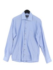 Hatico Men's Shirt M Blue 100 Cotton Basic