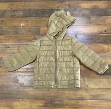 Baby Gap Hooded Puffer Jacket Beige Tan 4 Yea...