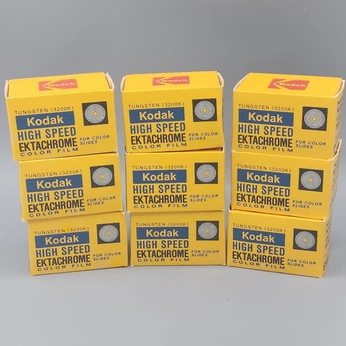 ​Lot of 9 Vtg Kodak High Speed Ektachrome Color Slide Film 35mm ASA 125 Tungsten - product listing photo