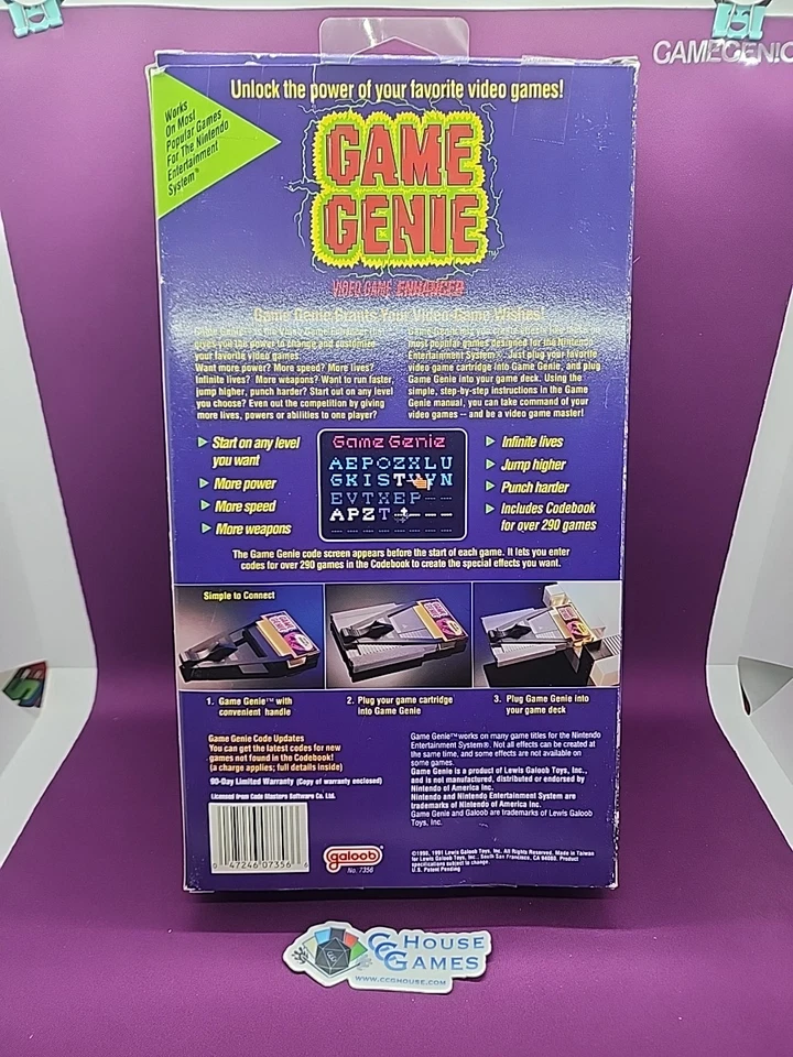 NES Galoob Game Genie Adapter CIB NIB Open Box Complete #WS Nintendo *CCGHouse* - Image 3 of 4