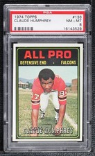 1974 Topps Claude Humphrey #136 PSA 8 HOF