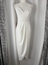 BHLDN Carson White Sleeveless Mid Length V-Neck Dress Women’s Size 6