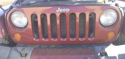 #ad #ad 2007 2018 Jeep Wrangler Front Grille VIN W JK Body PEM Red Grill $249.99