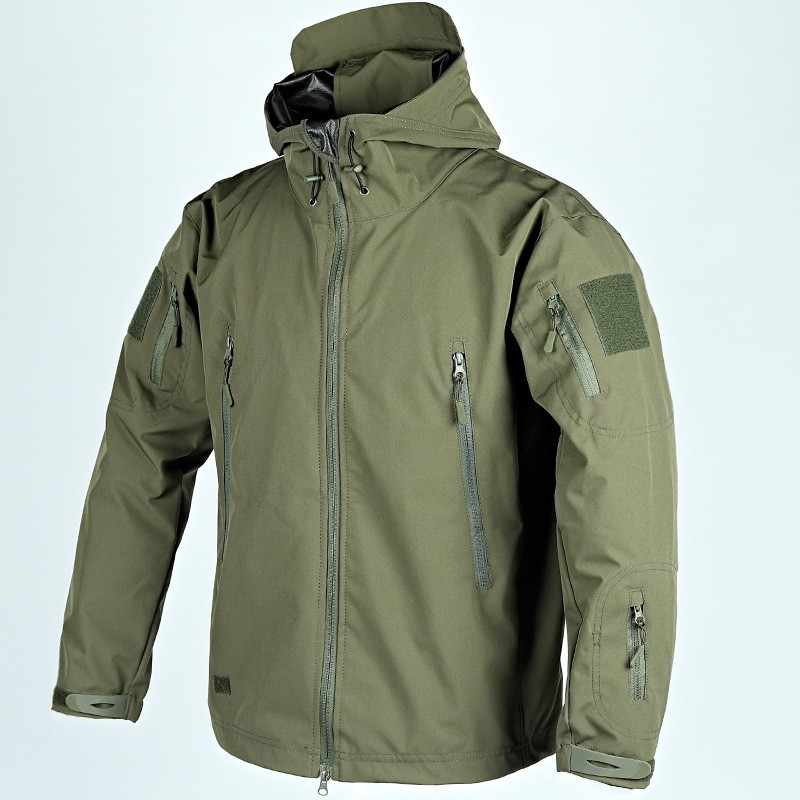 Men's Waterproof Soft Shell Jacket Outdoor Work Windbreaker 