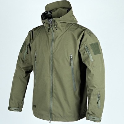 Men's Waterproof Soft Shell Jacket Outdoor Work Windbreaker Hiking Coat