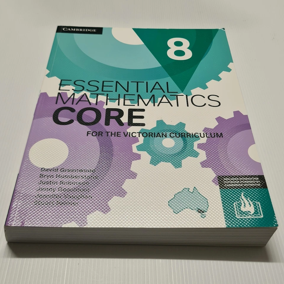 Essential Mathematics Core 8 Victorian Curriculum Cambridge Textbook Year 8 Math - Image 3 of 4