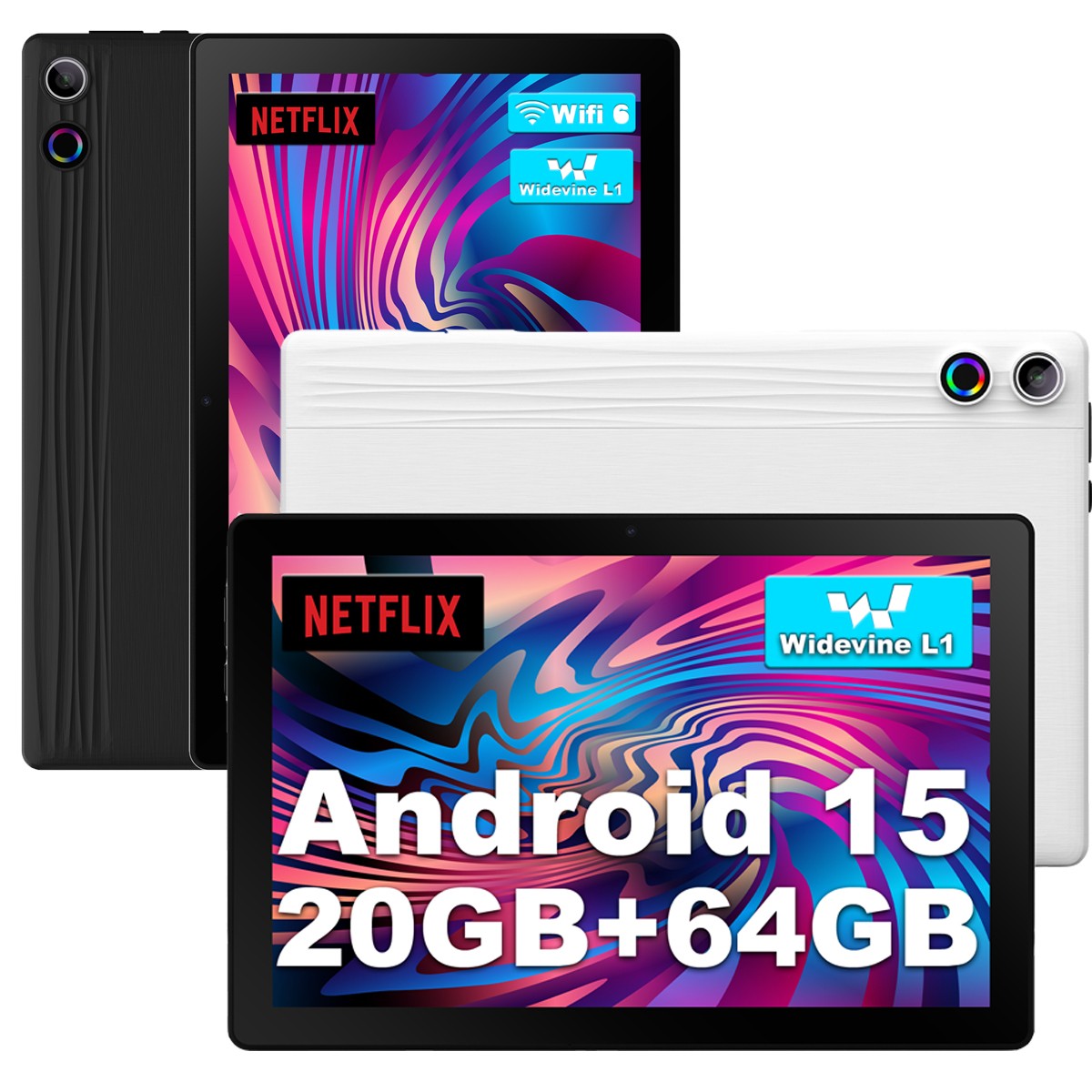 Android 14/15 10.1 inch Tablet 20GB RAM 64GB ROM LCD HD