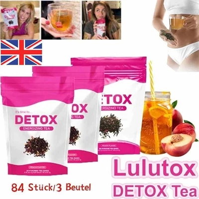 3x Lulutox Detox Tea - All-Natural,Supports Healthy Weight,Helps Reduce Bloating