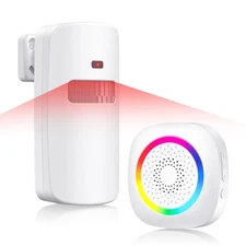 Wireless Motion Sensor Door Chime, Fast Detection PIR Entry Alert(10S Interva...