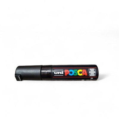 Uni POSCA 8mm Chisel Tip Paint Marker - BLACK (PC-8k)