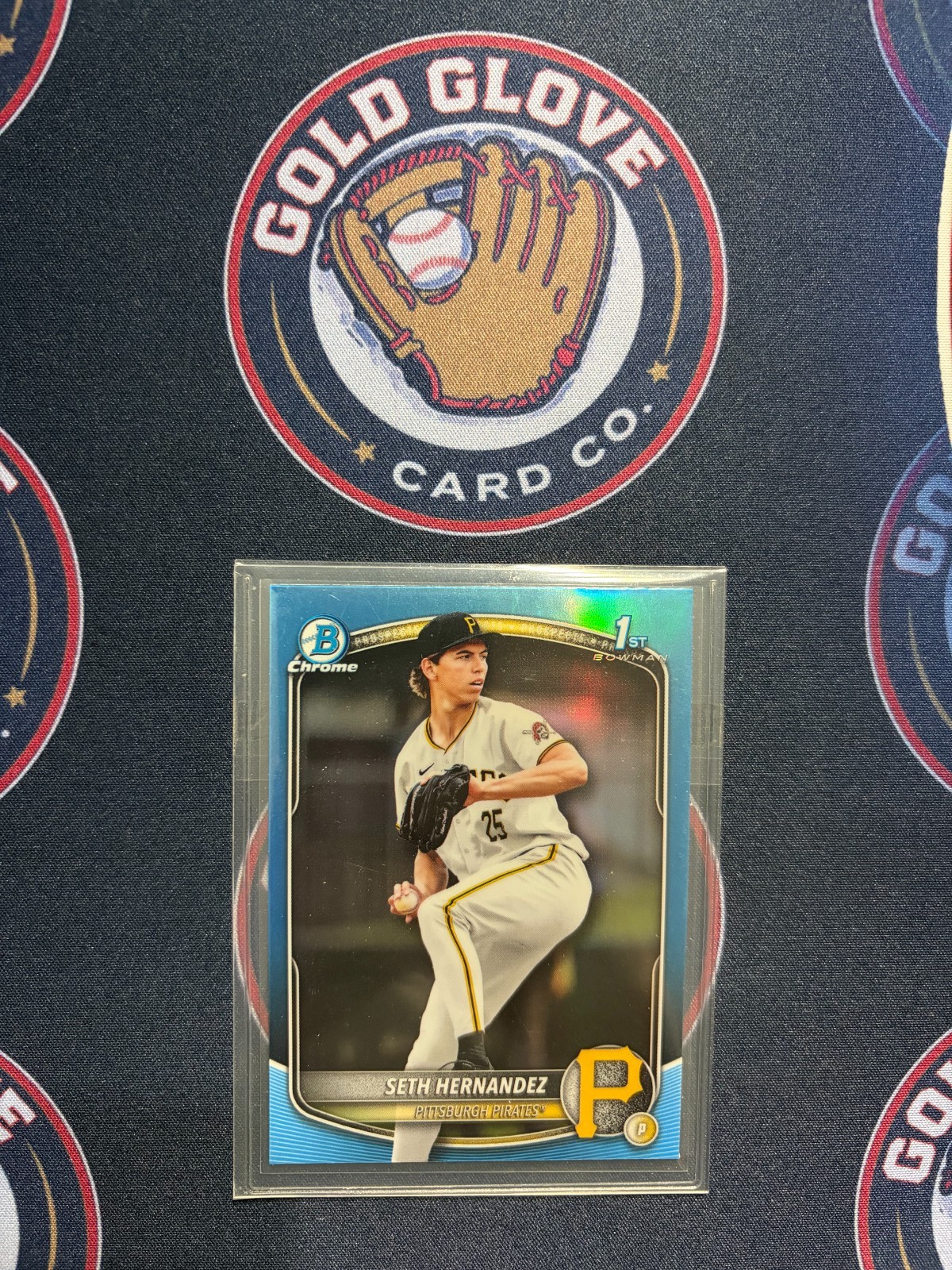 🔥🔥 2025 1st Bowman Chrome Draft Seth Hernandez Sky Blue Refractor #BDC-25 🔥🔥