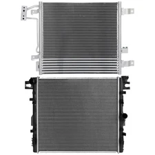 Aluminum Radiator & AC Condenser Cooling Kit For 2007-2011 Jeep Wrangler