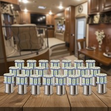 Universal Fit 1156/1141/1003 BA15S LED Bulbs - 20-Pack Bright Xenon White