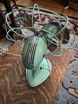 Fan Westinghouse Art Deco Electric Restored Custom Green