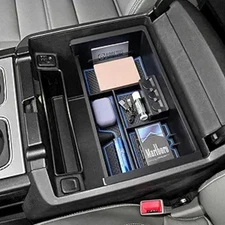 Center Console Organizer Tray Compatible with Accessories Armrest Storage Blue