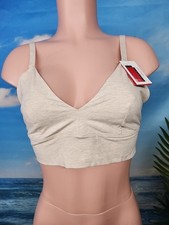 Nwt SPANX Cotton Comfort Bralette Size Large Heather Oatmeal