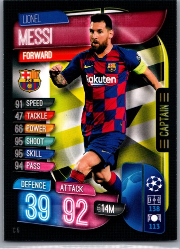 2019-20 Topps Match Attax UEFA Champions League Lionel Messi Captain