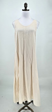 ICE Los Angeles Ivory Cream Boho Minimalist Sleeveless Long Maxi Dress