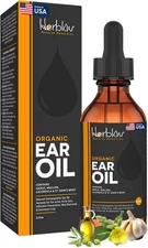 Organic Ear Oil for Ear Infections - Natural Eardrops for Infection Prevention,