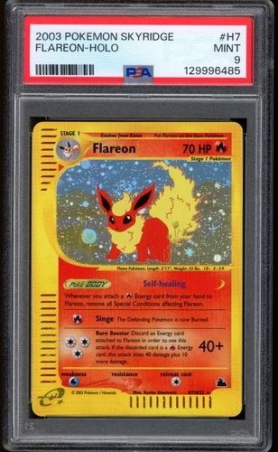2003 Pokemon Flareon Skyridge Holo #H7 PSA 9 MINT