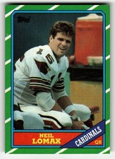 1986 Topps Neil Lomax #327 St. Louis Cardinals PACK FRESH OPENED BY ME