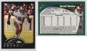 2002 Topps Chrome Black Refractor /599 Terrell Owens #25 HOF