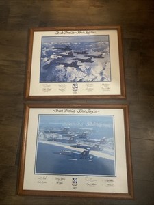 Two Best Wishes Blue Angels Signed Posters 1987 And 1989