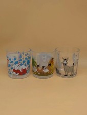 Vintage Disney/dreamworks glass cups dalmations/junglebook/shrek penotti