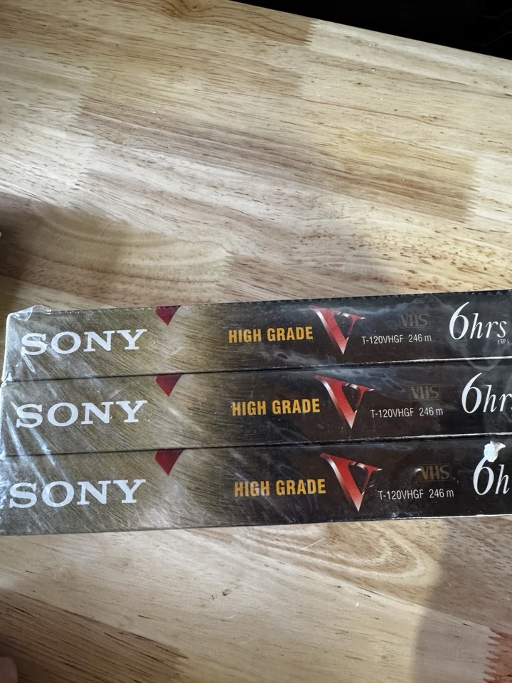 3x SONY Premium Grade T-120 6 HRS VHS Blank Video Tapes New Sealed FREE SHIP - Image 2 of 4