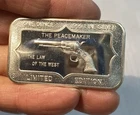 .999 1 oz Silver Peacemaker Bar 1 Ounce