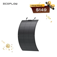 EF ECOFLOW 100W Flexible Solar Panel with High Efficiency Solar Modules, IP68