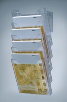 Helit H6103102 Wandprospekthalter 5 FäCher Din A4 Kunststoff Glasklar B240Xtxh5