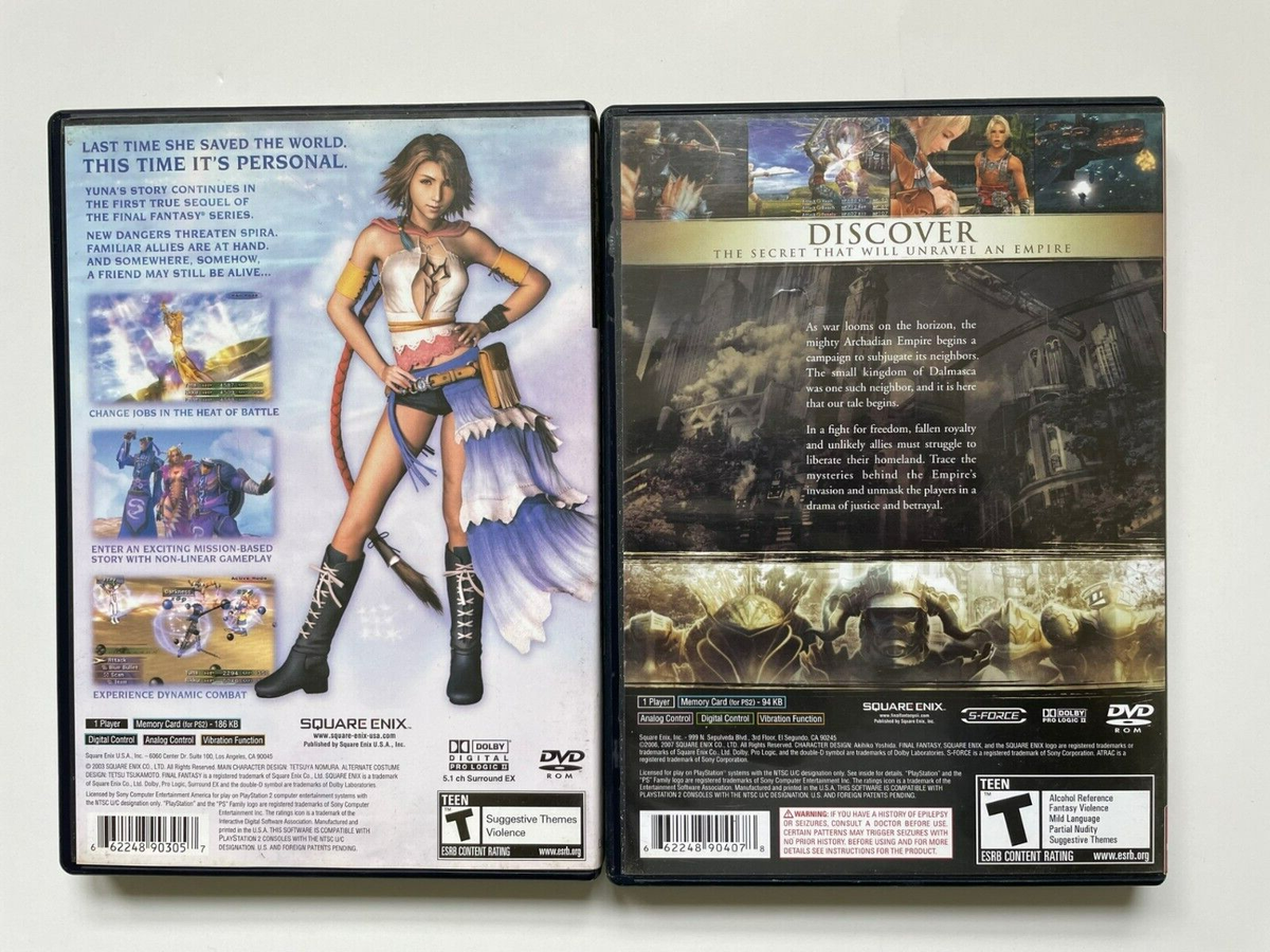 Final Fantasy X-2 & XII Bundle PlayStation 2 (PS2) -Complete CIB