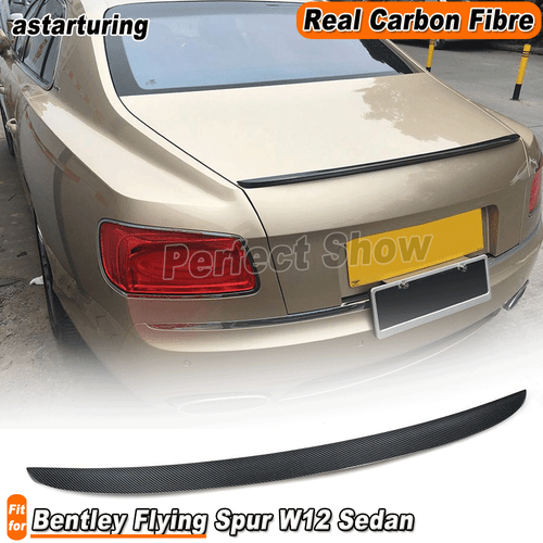 For Bentley Flying Spur W12 Sedan 2013-2019 Real Carbon Rear Trunk Spoiler Wing - Bild 1 von 13